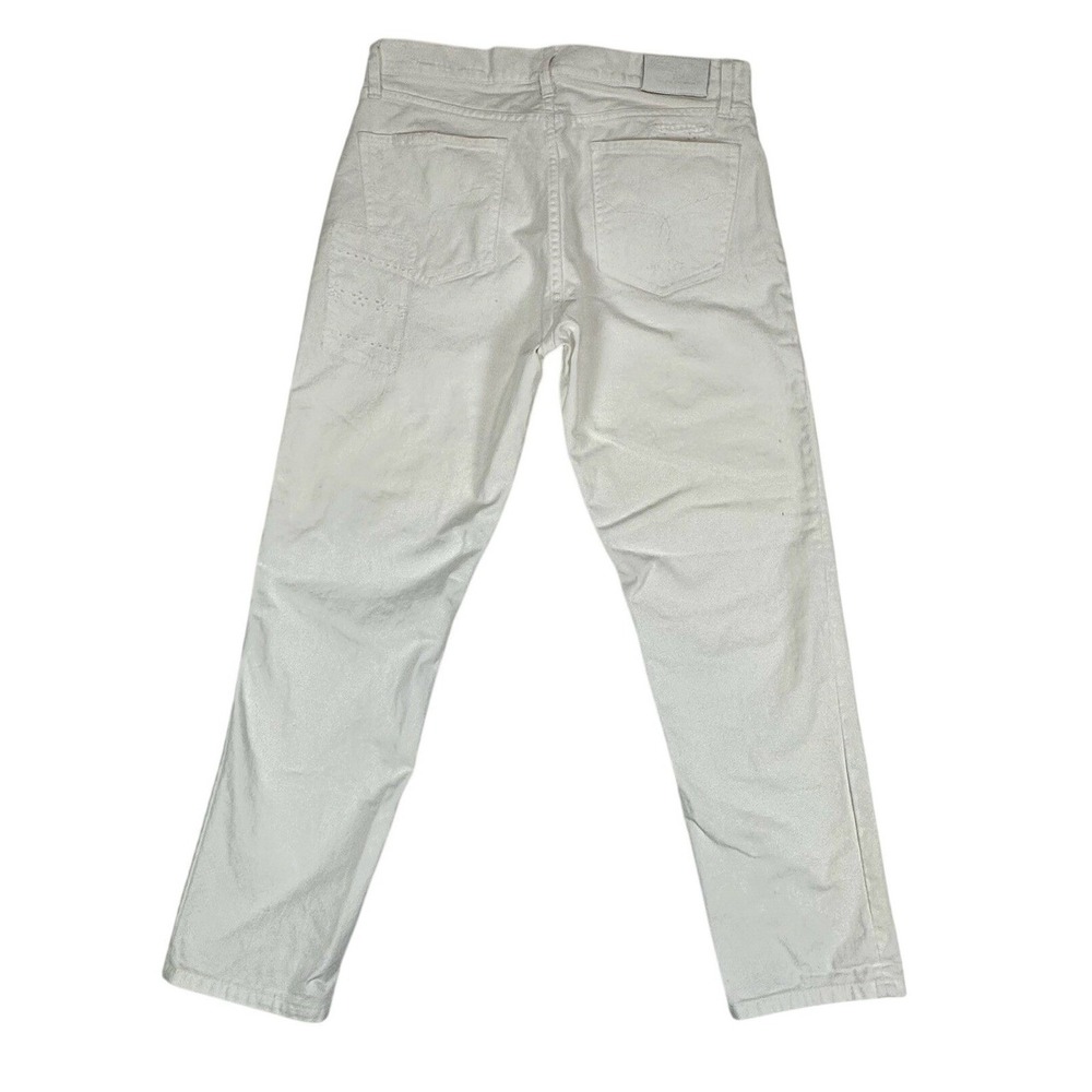 Lauren Ralph Lauren Womens White Eyelet Patchwork Distressed Straight‎ Jeans 4 - Picture 2 of 15